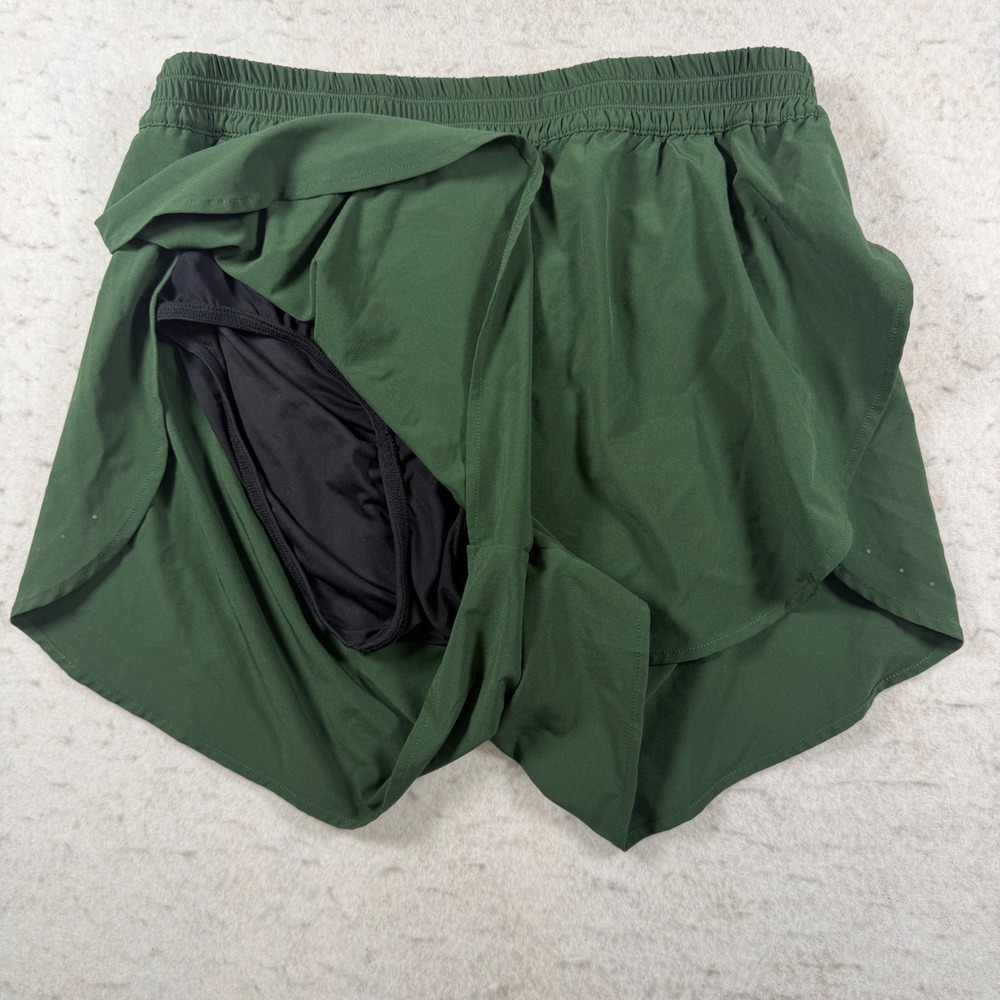Zella Womens Forest Green Running Shorts Elastic Waist Built-in Liner Size S‎ - Picture 4 of 8